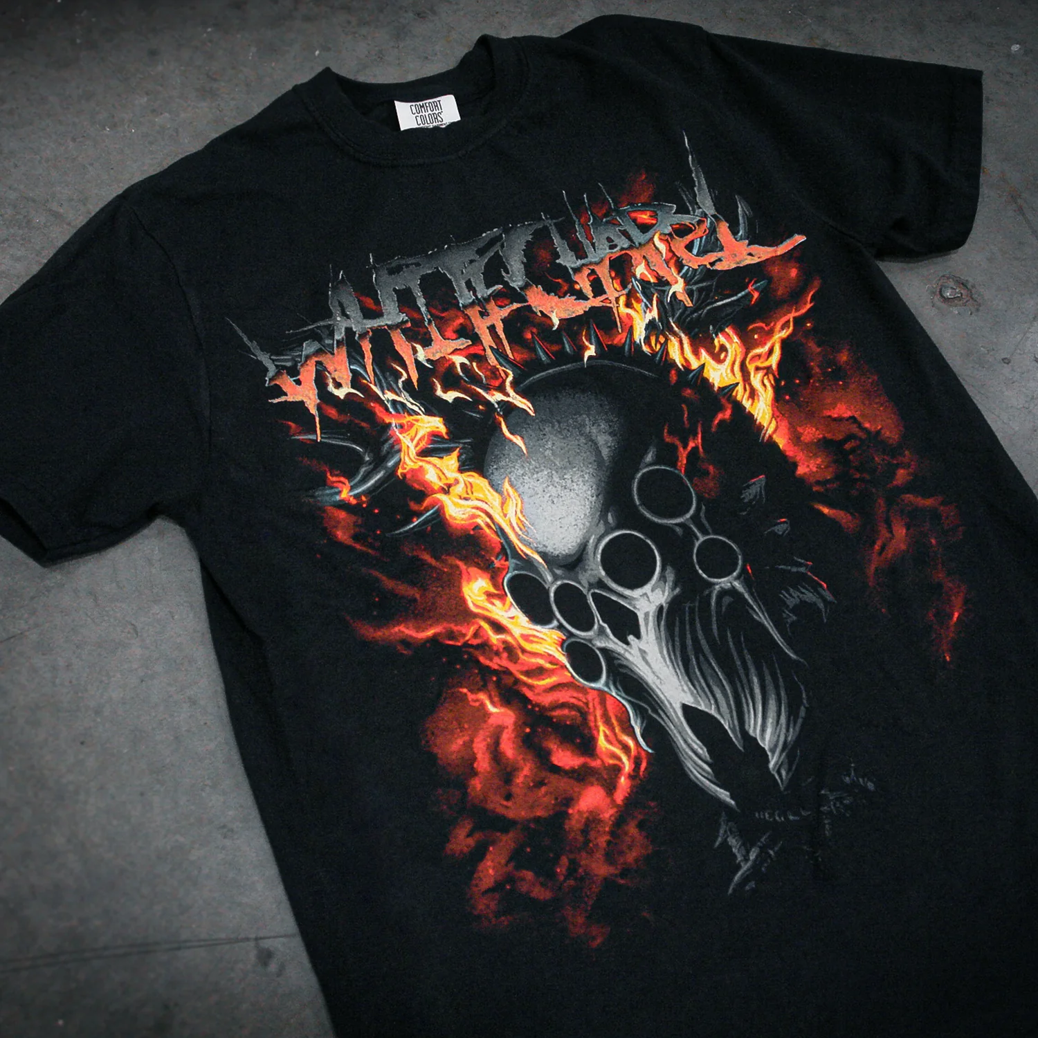 Flames Black T-Shirt - Image 2