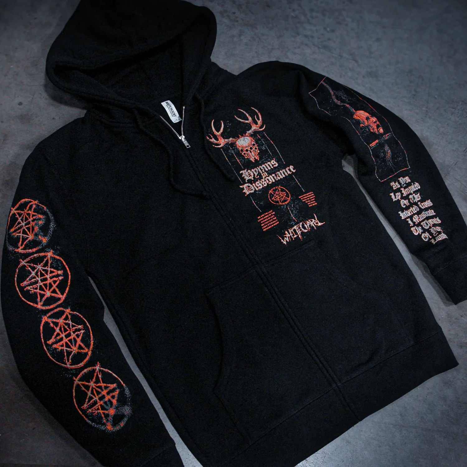 Inverted Cross Black Zip-Up - Image 3