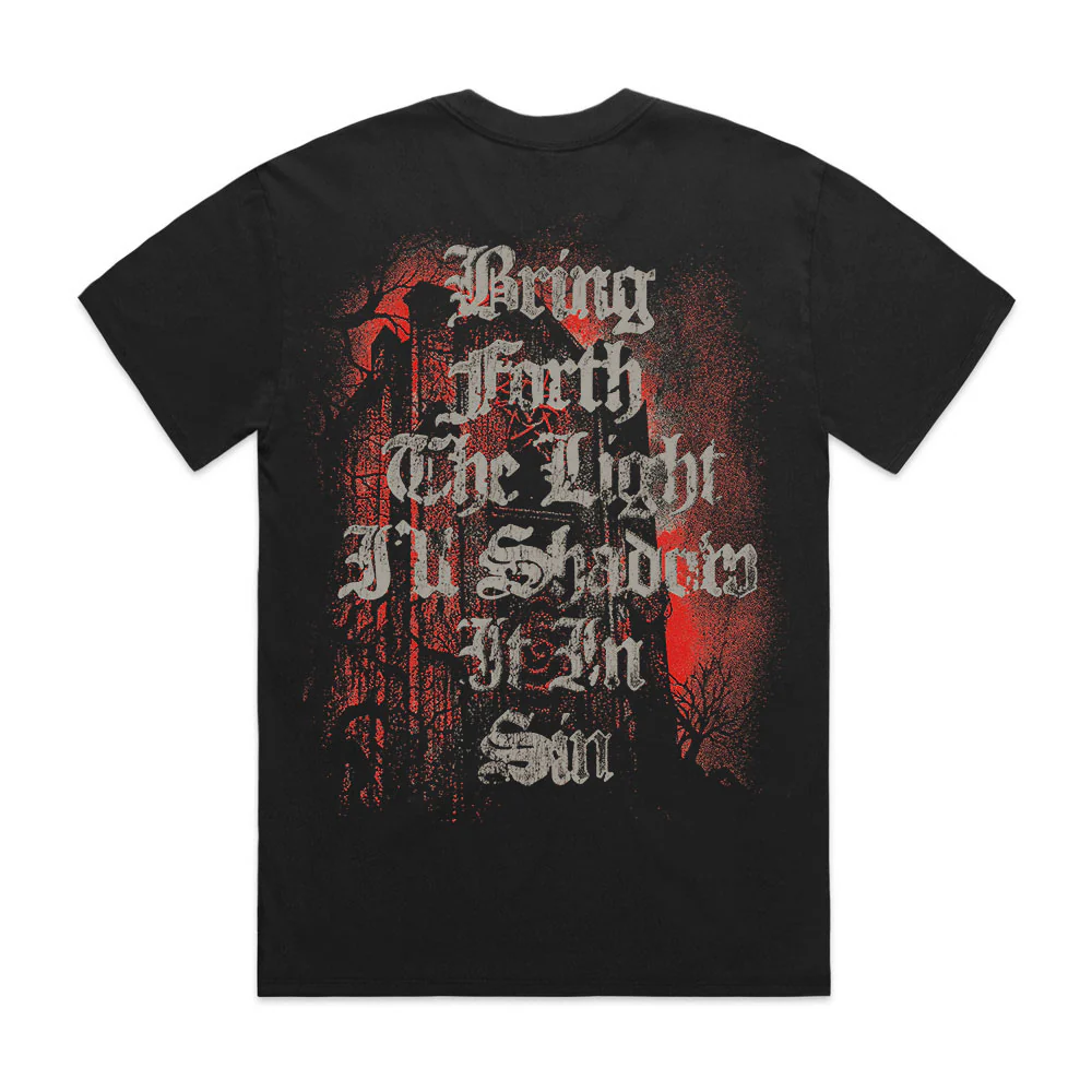 Shadowed Sin Faded Black T-Shirt - Image 2